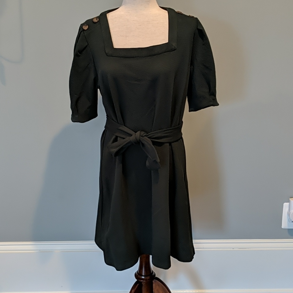 EUC Anthropologie GREEN Dress size L